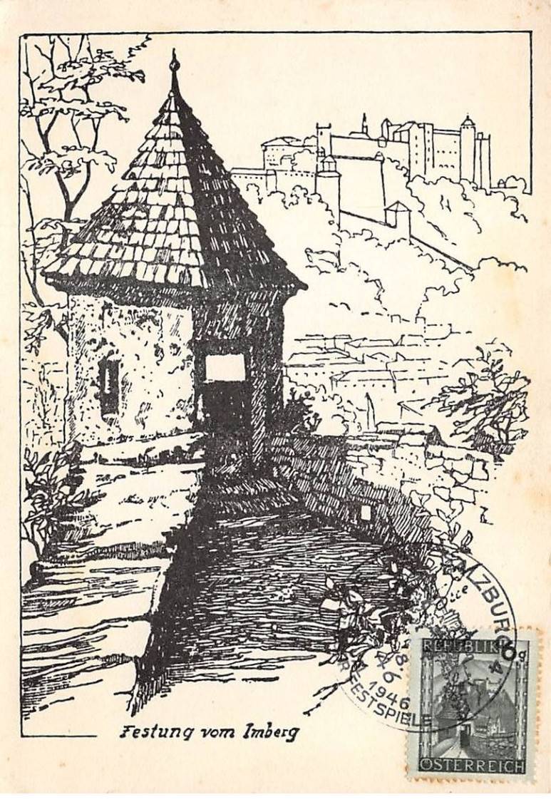AUSTRIA Maximum Card AM14143 1946 Imberg Fortress