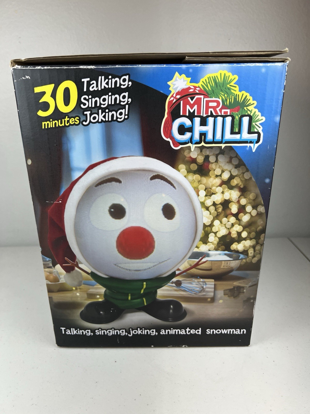 Mr Chill Animated Singing Talking Joking 3D Snowman Christmas Decoration 9 inch