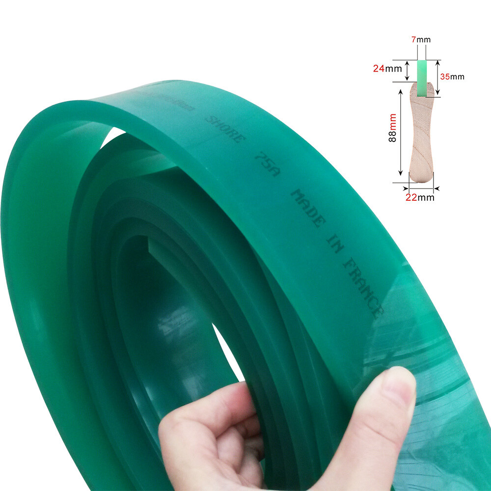 6FT Silk Screen Printing Squeegee Blade 70 DURO Polyurethane Rubber 71" Green