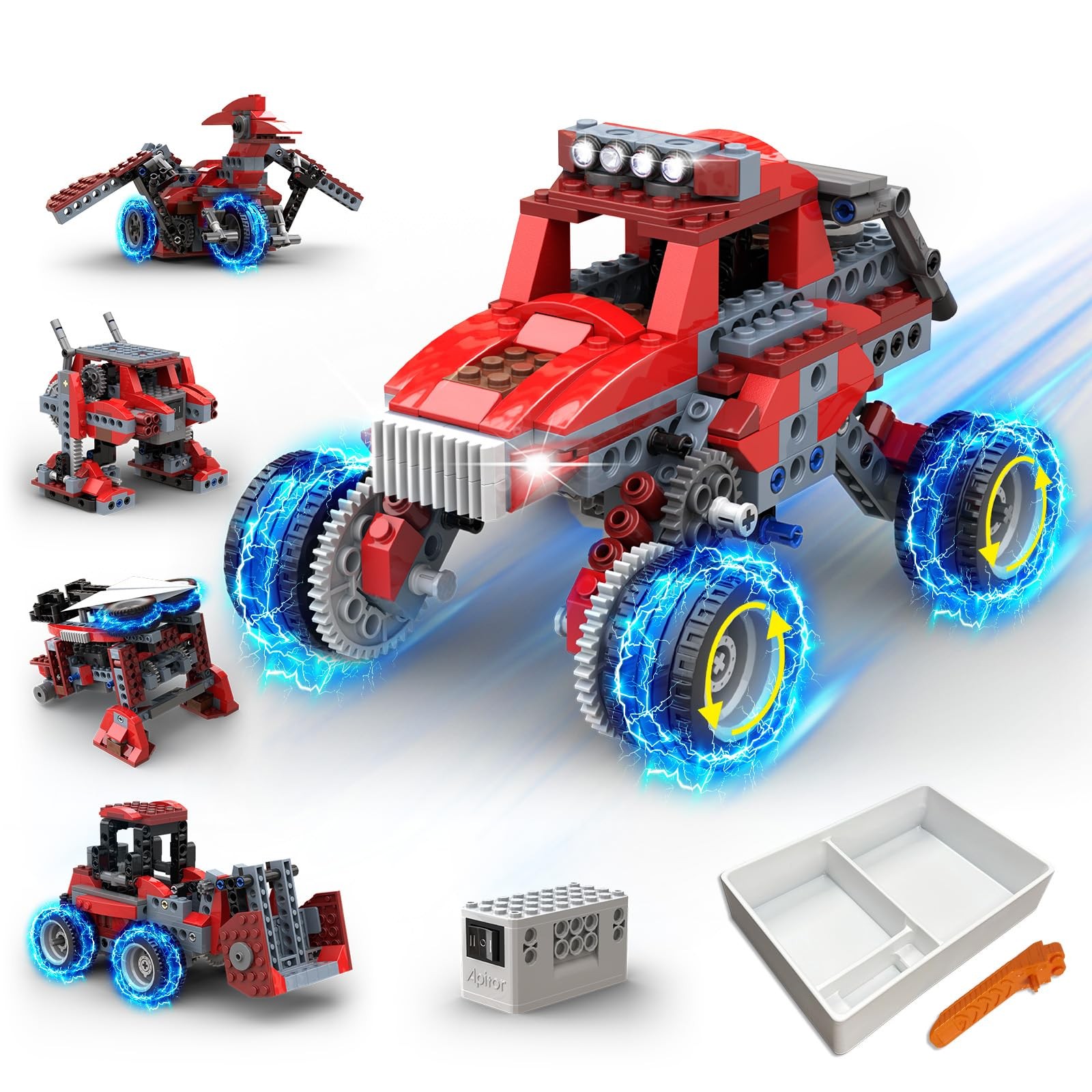 8 in 1 STEM Kits for Kids Age 6-8, DIY Electronic Monster Truck Building Kit,...