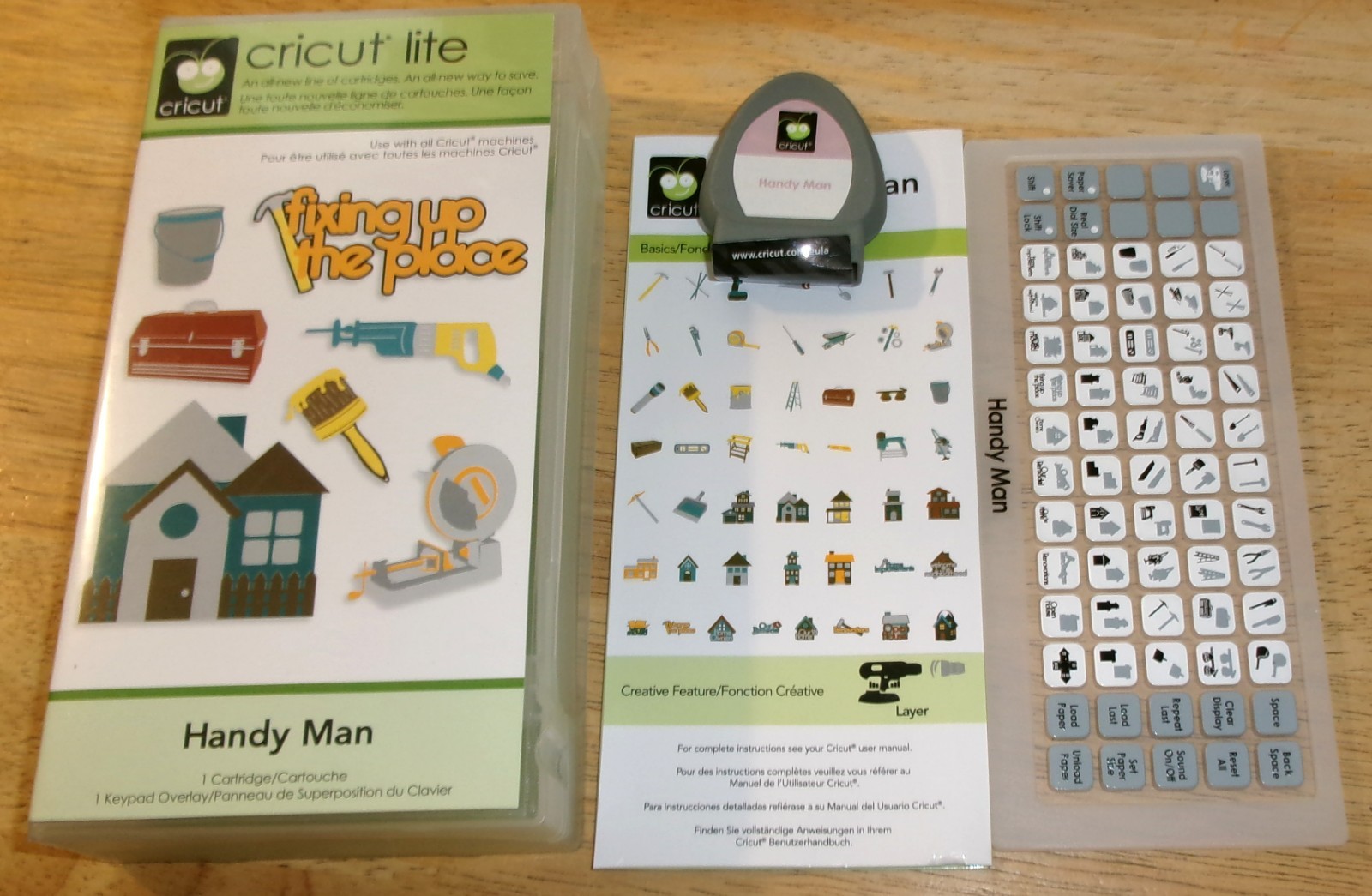 Cricut Lite Cartridge HANDY MAN Complete UNTESTED- LINK UNKNOWN- AS-IS