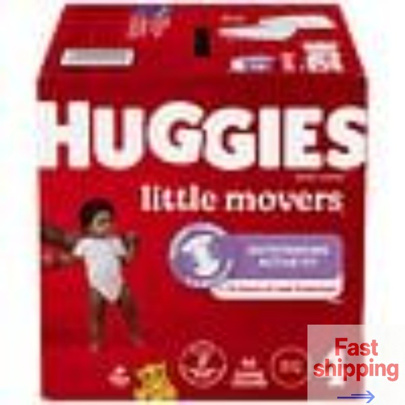 Huggies Little Movers Baby Diapers Unscented, Size 4 (22-37 lbs), 66.0 ea