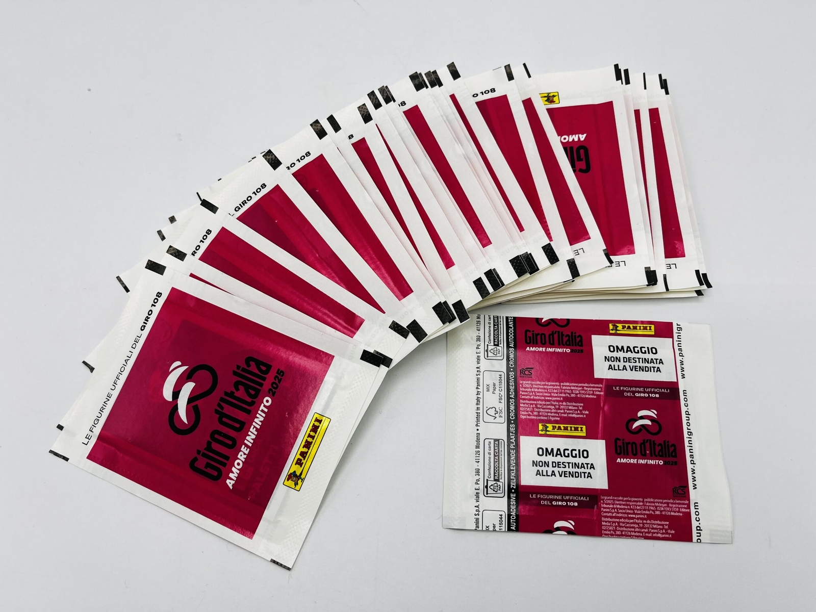 Giro D'Italia 108 Figurines - 25 Promotional Panini Packs