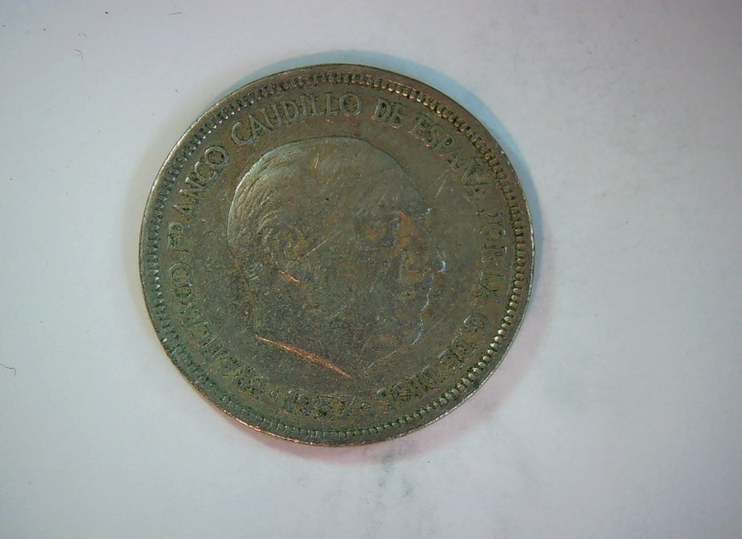 Spain 1957 5 Pesetas Franco 5 Pesetas (eagle reverse) Coin