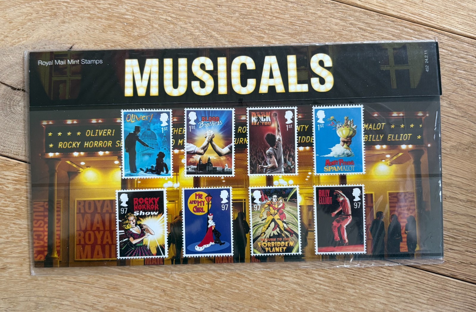 MUSICALS ROYAL MAIL STAMPS 2011 PRESENTATION PACK No.452 FV £10.68