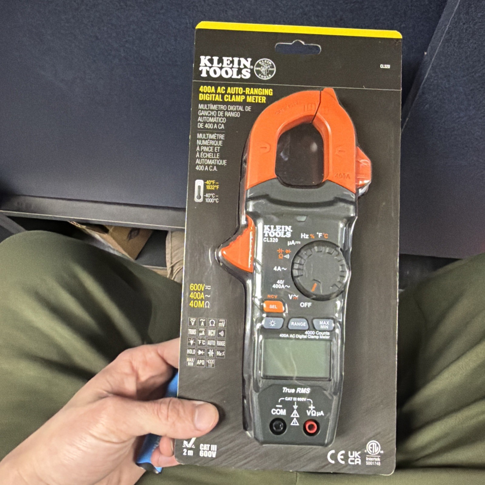Klein Tools CL320 600V 400A AC Auto-Ranging Digital Clamp Meter BRAND NEW