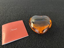 Orange Heart Paperweight Love Model Baccarat Crystal