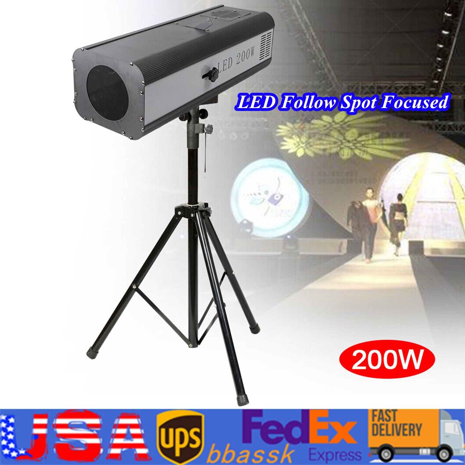 LED Follow Spot Light Stage Focused Light Stand For Night DJ Club Party Disco