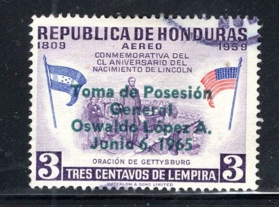 HONDURAS  LATIN AMERICA STAMPS OVERPRINT USED LOT 62420