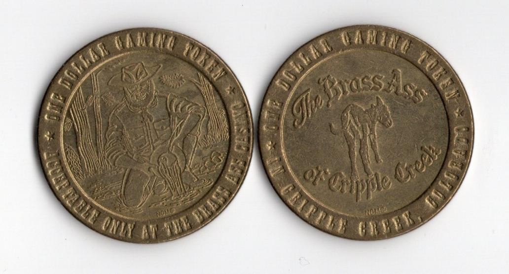 Brass Ass Cripple Creek Colorado $1 Brass Token