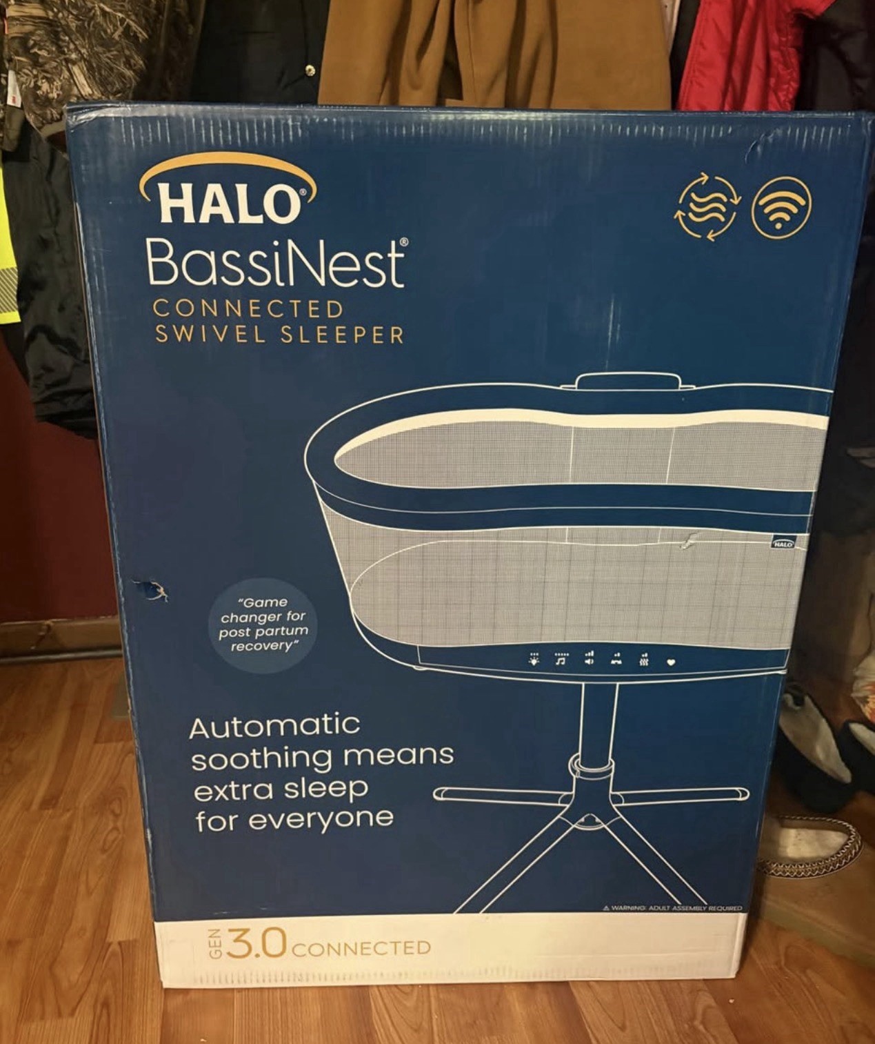 HALO BassiNest Connected Swivel Sleeper 3.0 App Connected AutoSoothe Gray