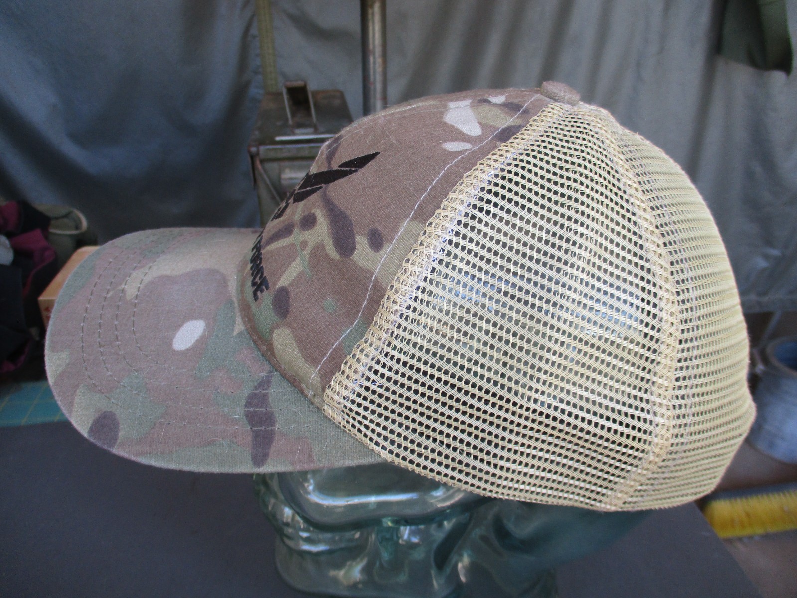 OCP, Multicam, USA made, USAF Logo Mesh Deployment Hat, Tactical Trucker Cap #3