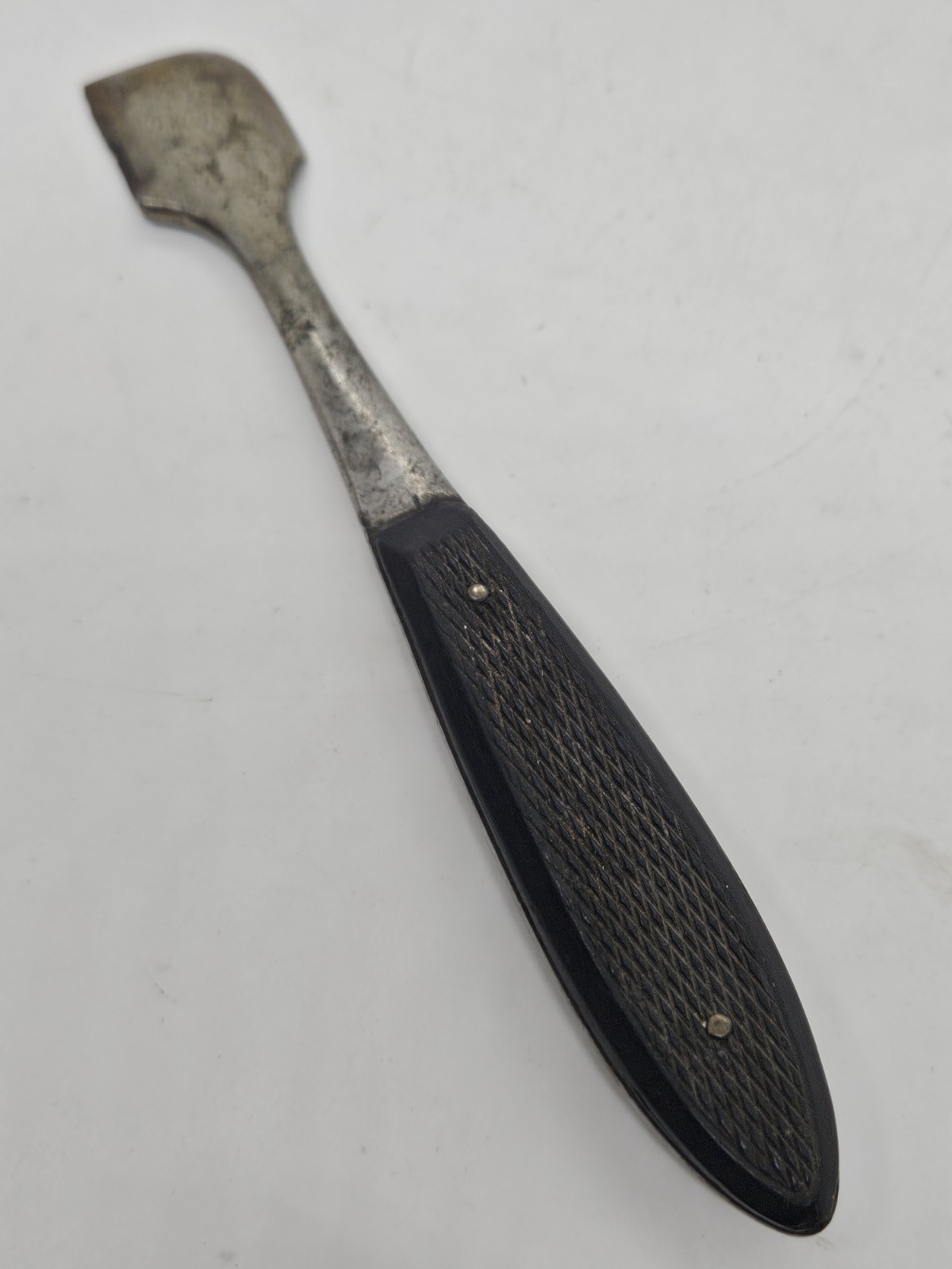 Antique 1800's U.S. Civil War Surgeon Doctors Bone Chisel Curette w/Ebony Handle