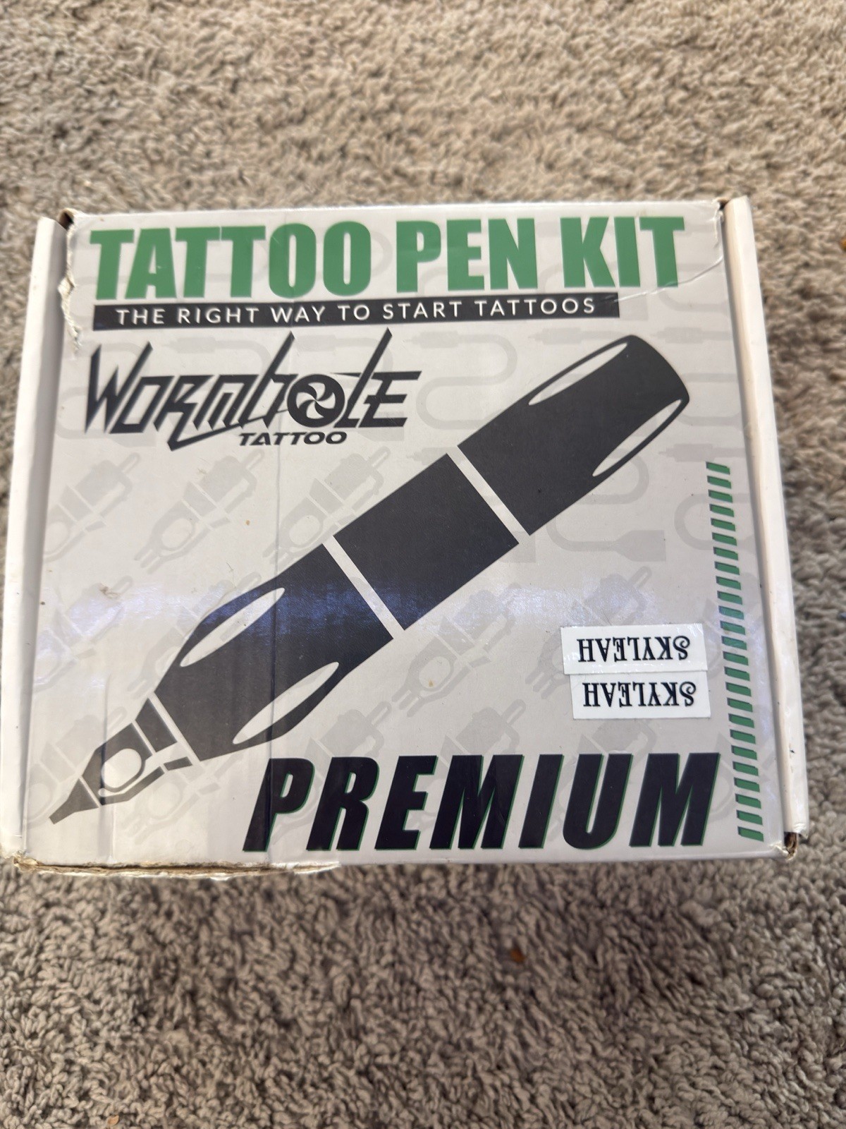 Wormhole Tattoo Pen Kit Multicolor w/ Power Supply, Cables, Grip Tape