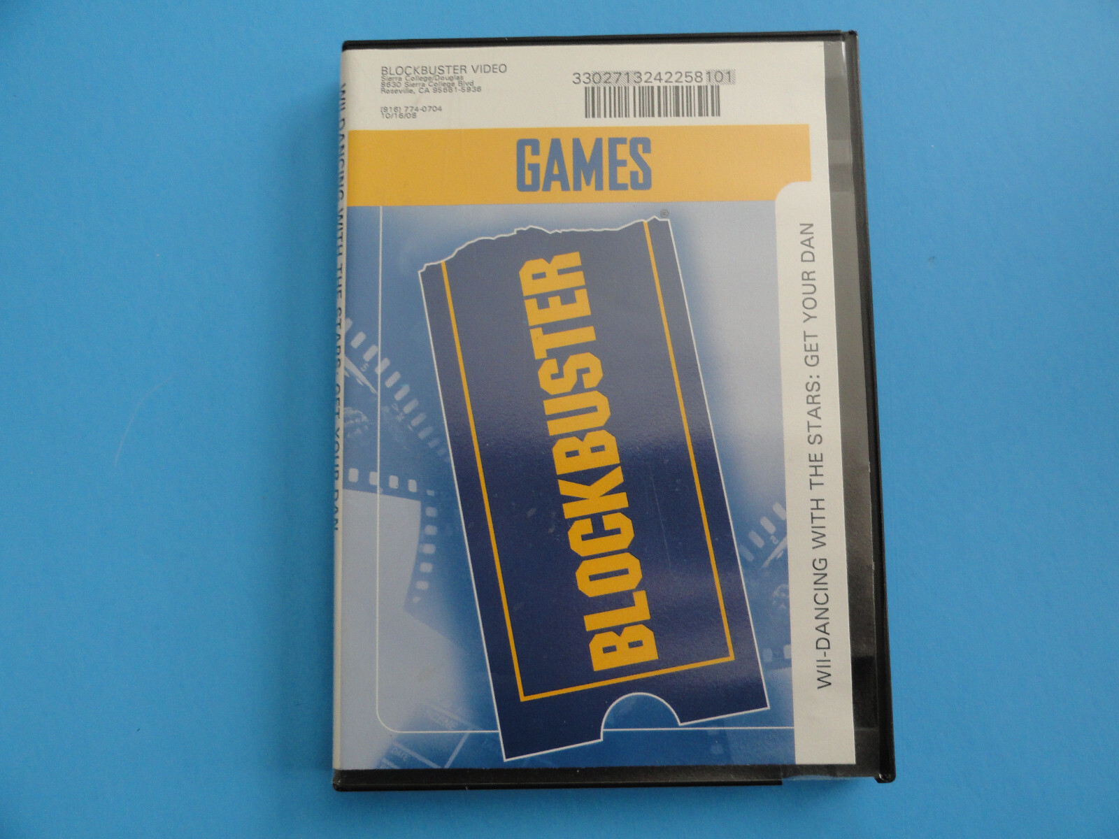 NINTENDO WII DANCING WITH THE STARS: GET YOUR.... BLOCKBUSTER VIDEO RENTAL CASE