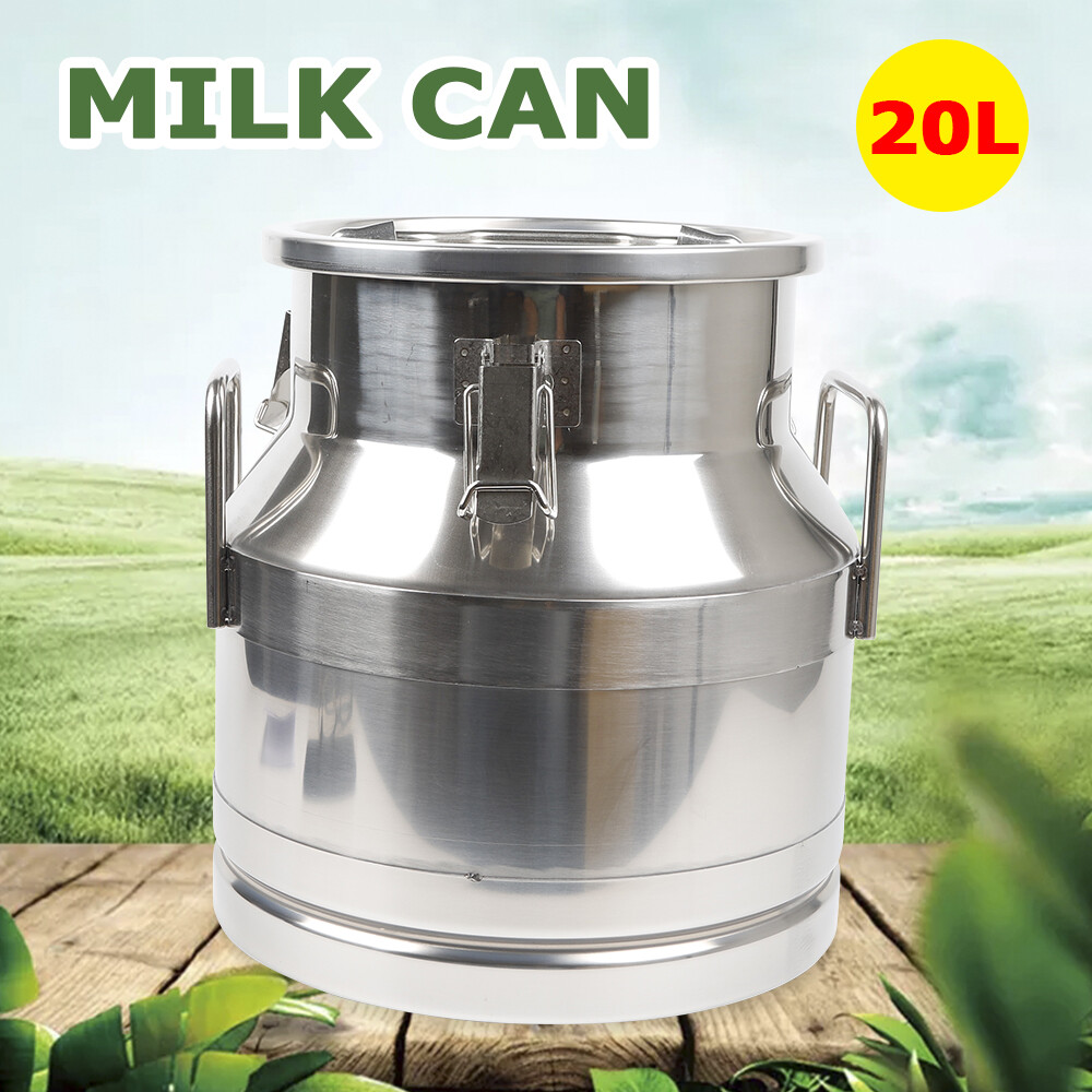 20L 5Gallon Stainless Steel Milk Can Wine Pail Bucket Tote Jug Rice Storage Seal