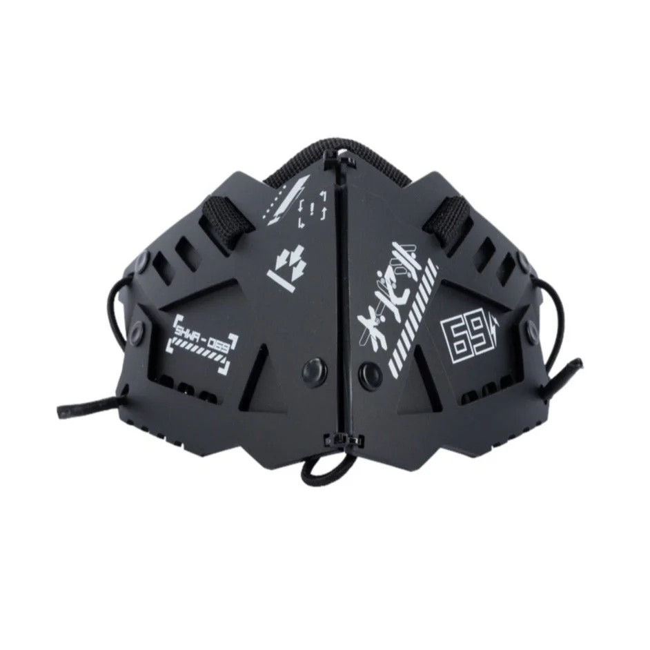 [SHWA] SW-01 Techwear Style QOZE Collab Mask Cover - Matte Black