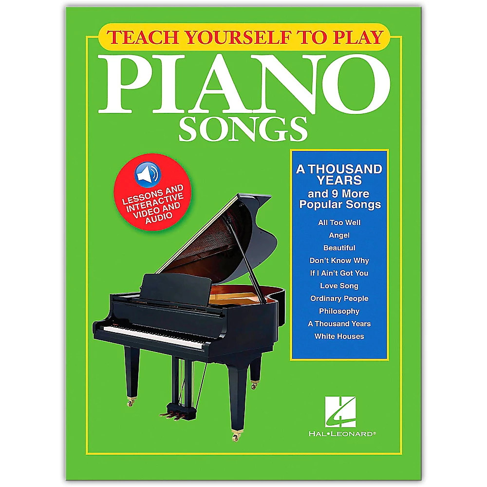 Hal Leonard Teach Yourself to Play A Thousand Years &9 Popular Songs Piano B/V/A
