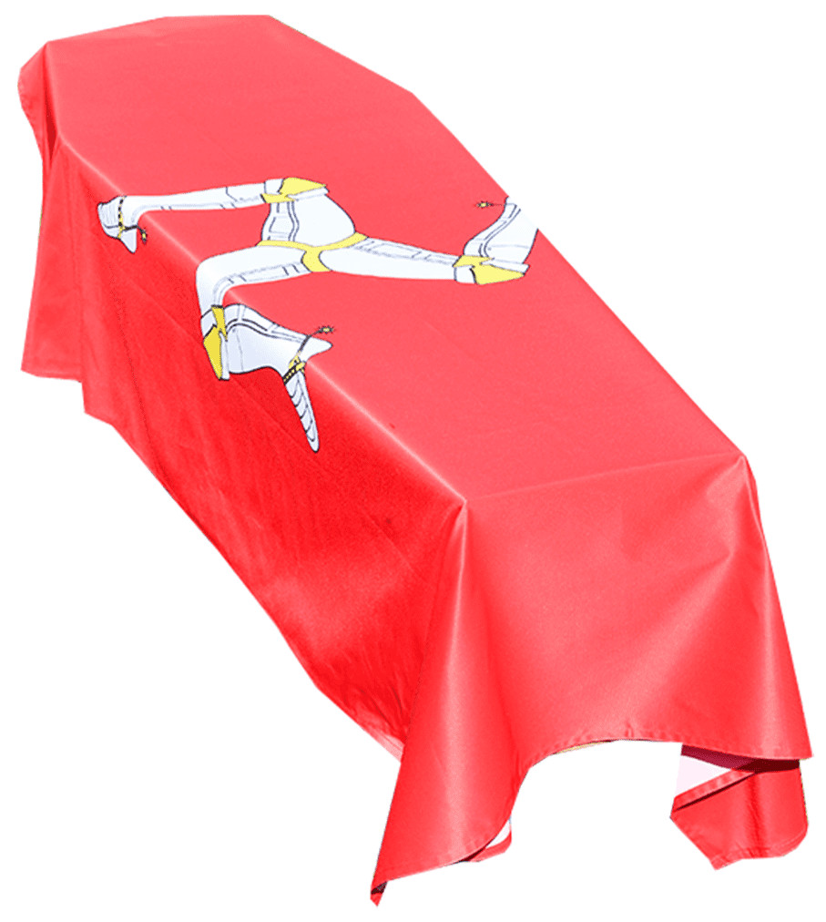 Isle of Man Coffin Drape Flag - Premium Quality and Made in the UK