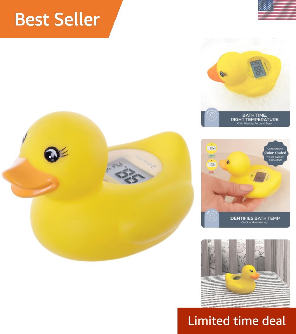 Duck Baby Bath Thermometer – Instant Results, Digital Water & Room Temp Reade...