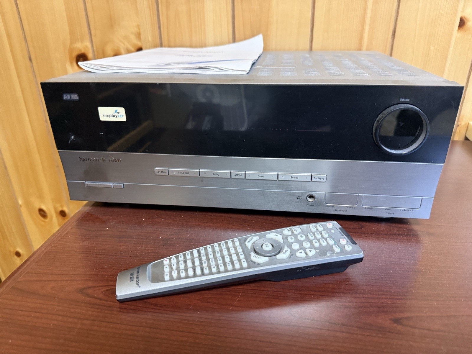 Harman Kardon AVR 146 A/V Receiver with Remote and Owner's Manual