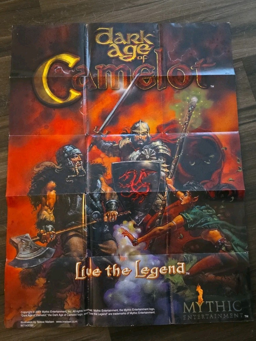 Dark Age Of Camelot Poster 35x27 Live The Legend Fold Out Mythic Entertainment 