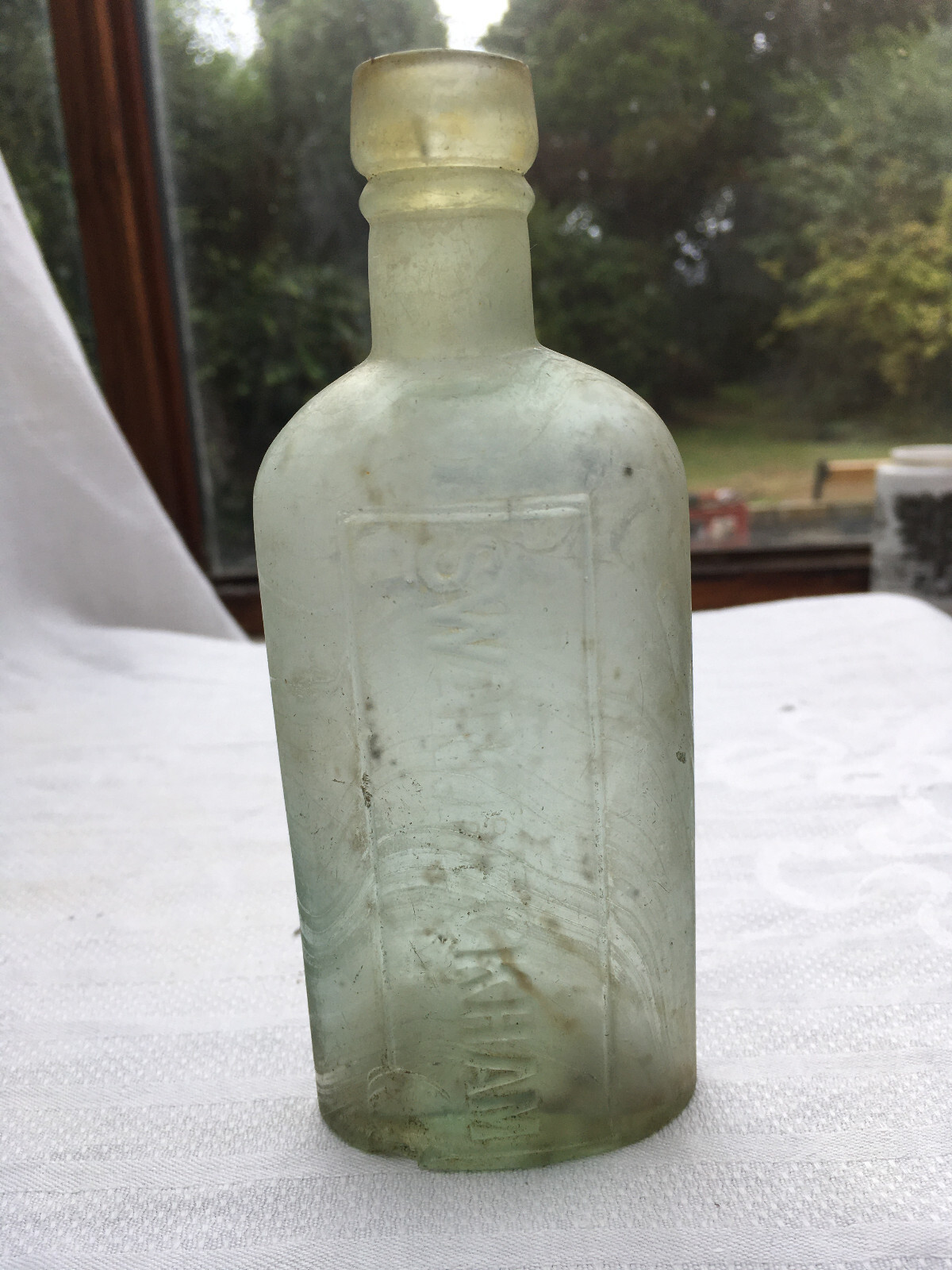 Swan Peckham London pub whisky spirit flask bottle c1880-1920