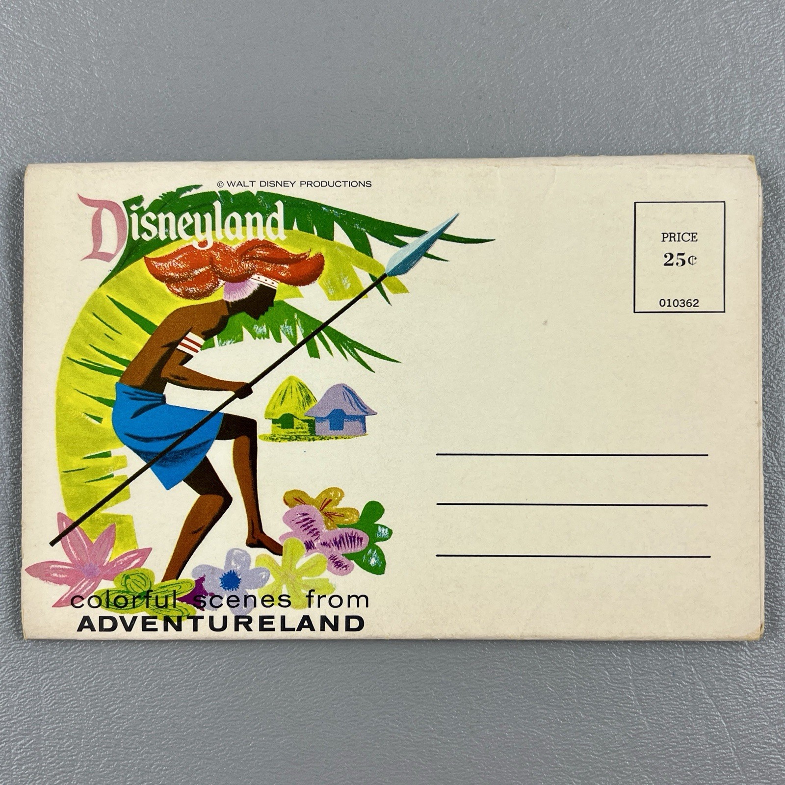 Disneyland Colorful Scenes From Adventureland Postcard Folder