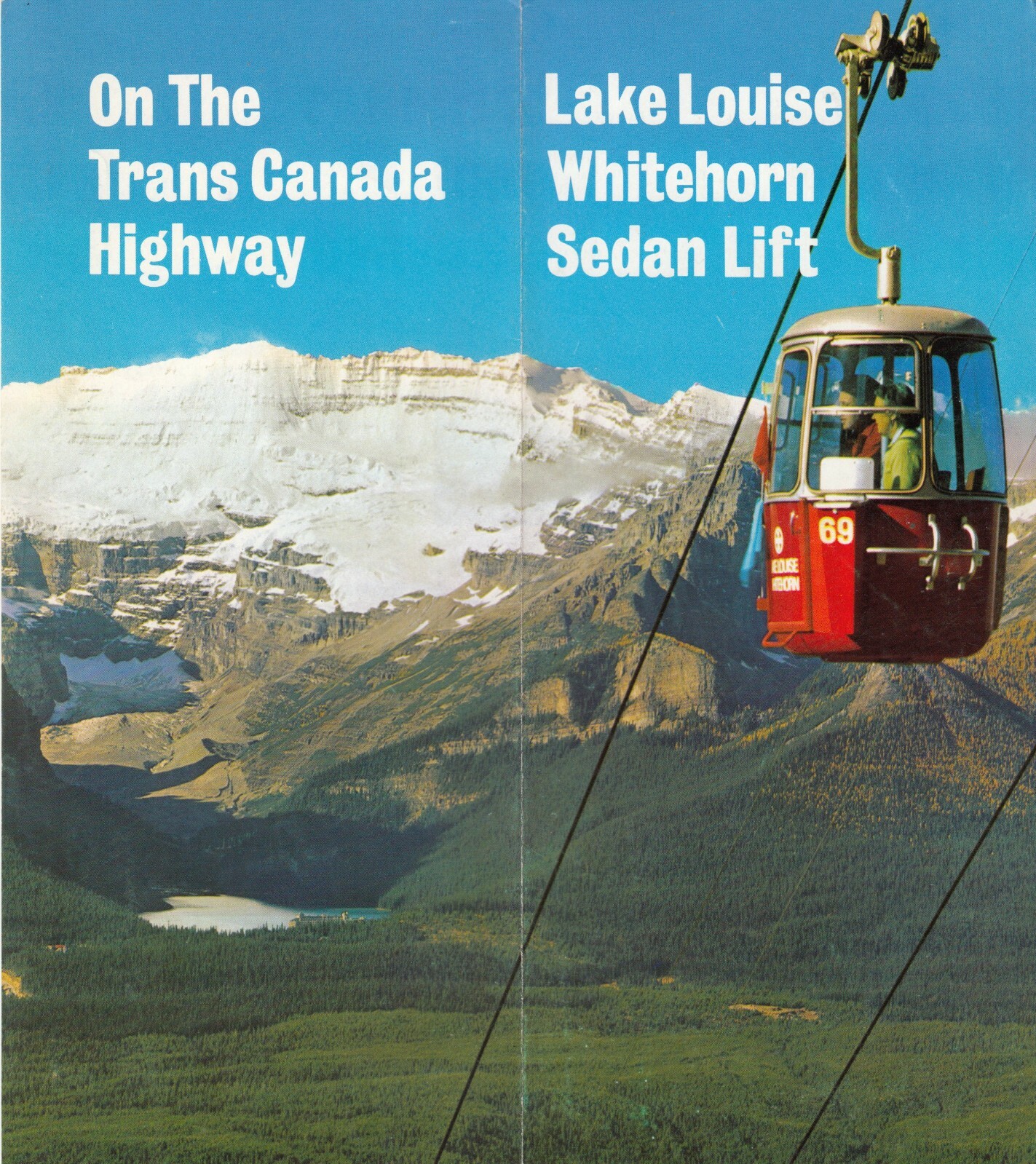 Vintage Lake Louise Whitehorn Sedan Lift Banff Provincial Park Tourist Brochure