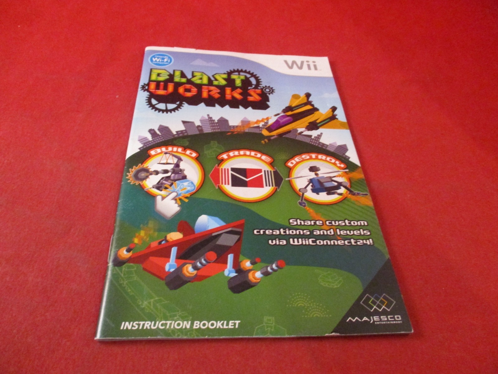 Blast Works Nintendo Wii Instruction Manual Booklet ONLY