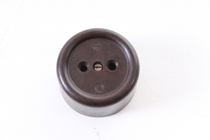 Old Bakelite Socket Surface Mounted Round Art Deco Loft Design