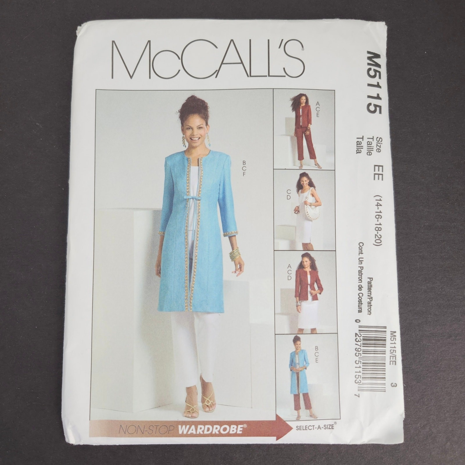 McCall's Women's Pattern 2006 UNCUT Sewing Jacket Pants Skirt Top Size 14-20