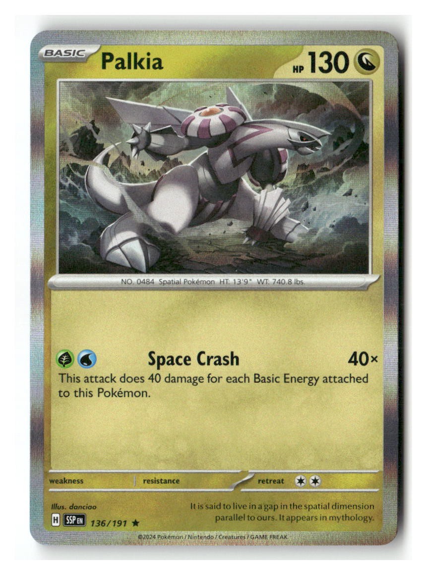Palkia 136/191 Rare Surging Sparks Pokemon Holo Near Mint