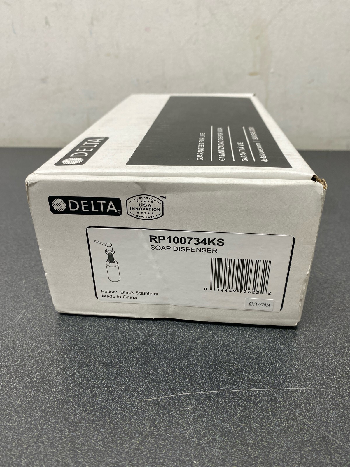 Delta Faucet RP100734KS Trinsic Metal Soap Dispenser, Black Stainless