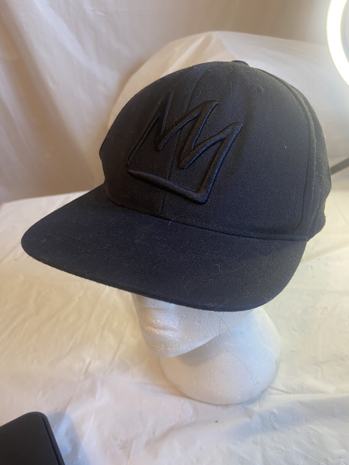 Unisex Youth Crown Mammoth Mountain Black On Black Embordered Logo Baseball Hat