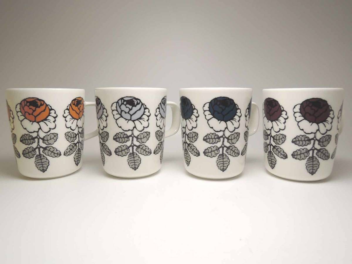 [Set of 4] Mug Finland limited new mug Vihikiruusu Marimekko VIHKIRUUSU mug