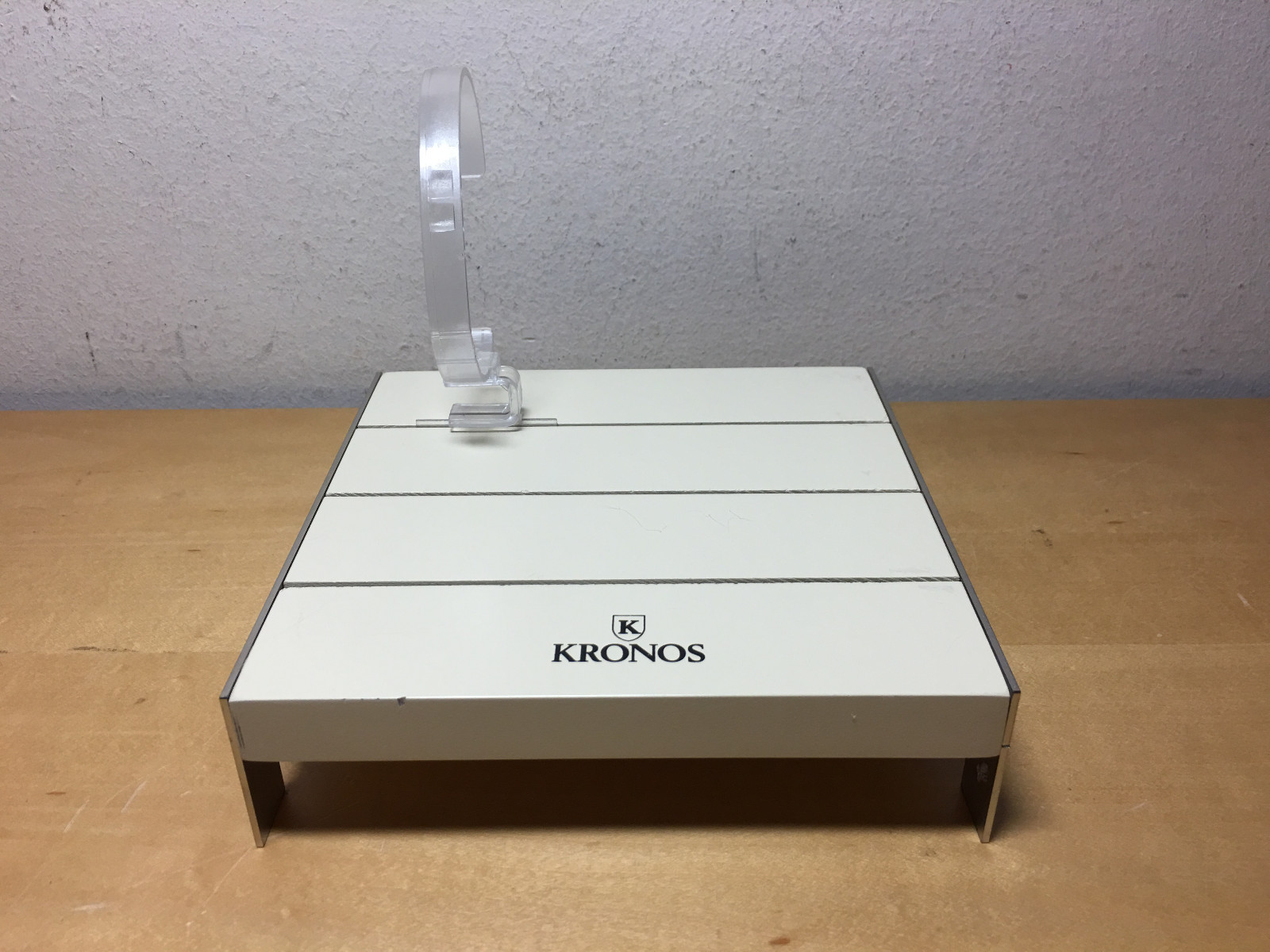 Used - KRONOS Display Stand - 15 X 14.5 X 4 Cm - Cream Color - Used