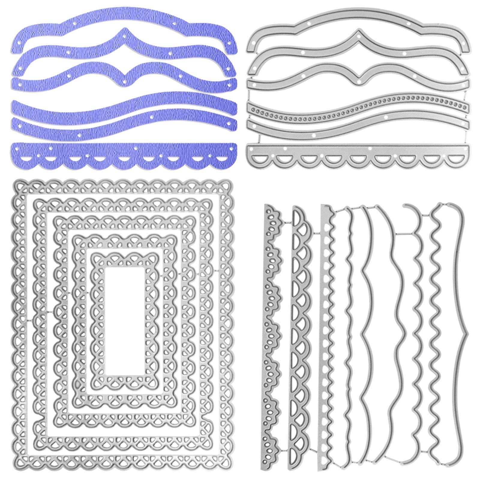 Rectangle Frame Metal Die Cuts & Decorative Paper Lace Cutting Dies, SENHAI 3...