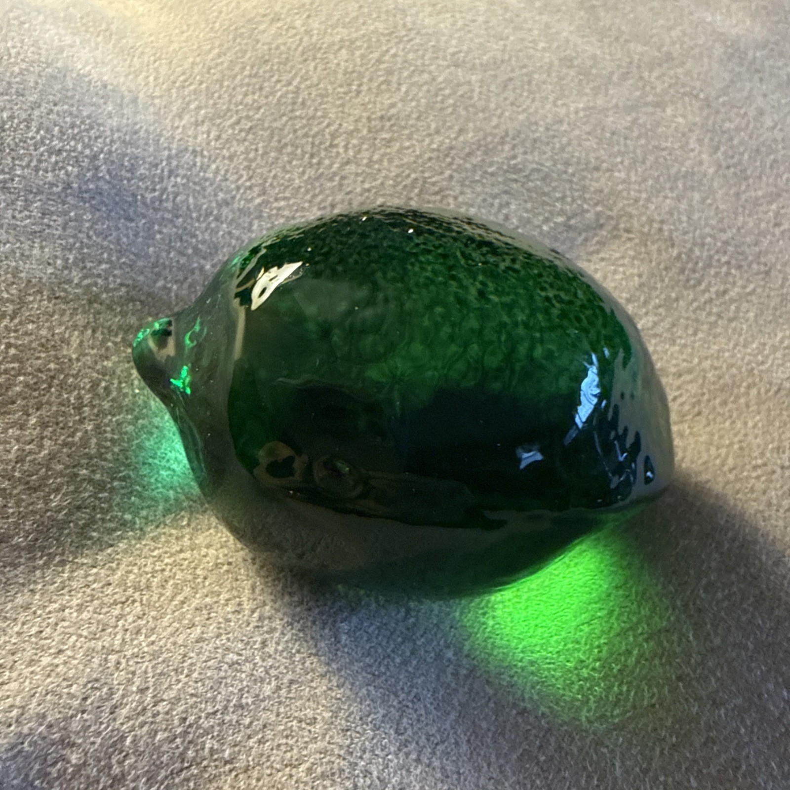 Lime Fruit Green Crystal Glass Figurine