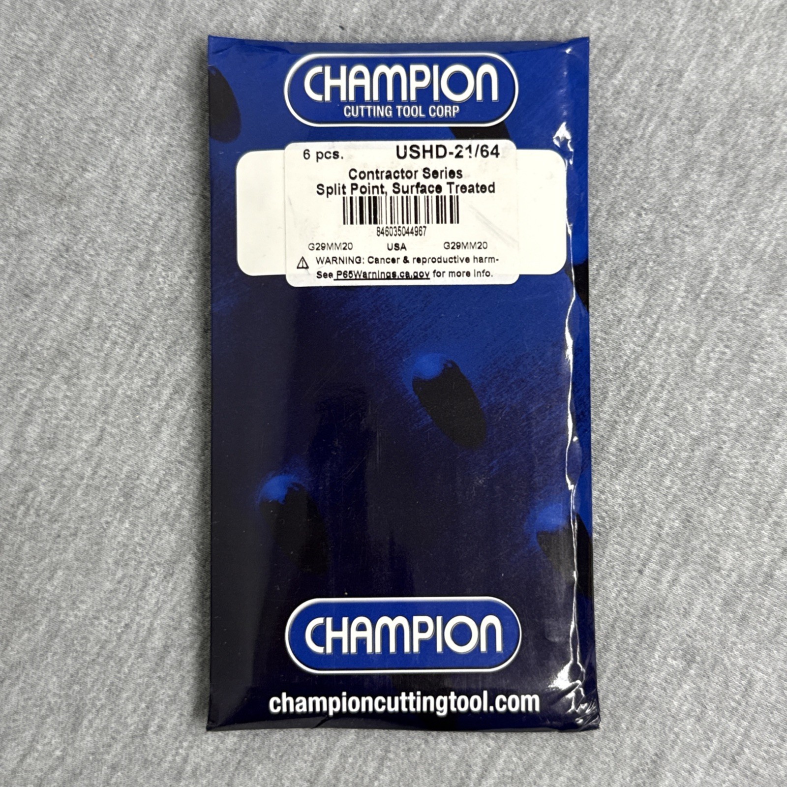 Champion USHD-21/64 21/64" Split Point General Purpose Jobber Drill (6-PACK)