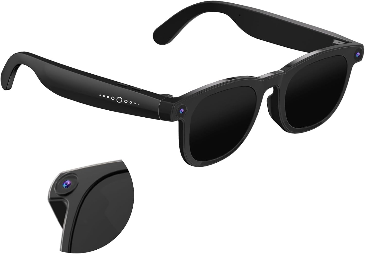 AI Smart Glasses with Camera, 800W HD Anti-Shake Video Glasses, 1080P Video Reco