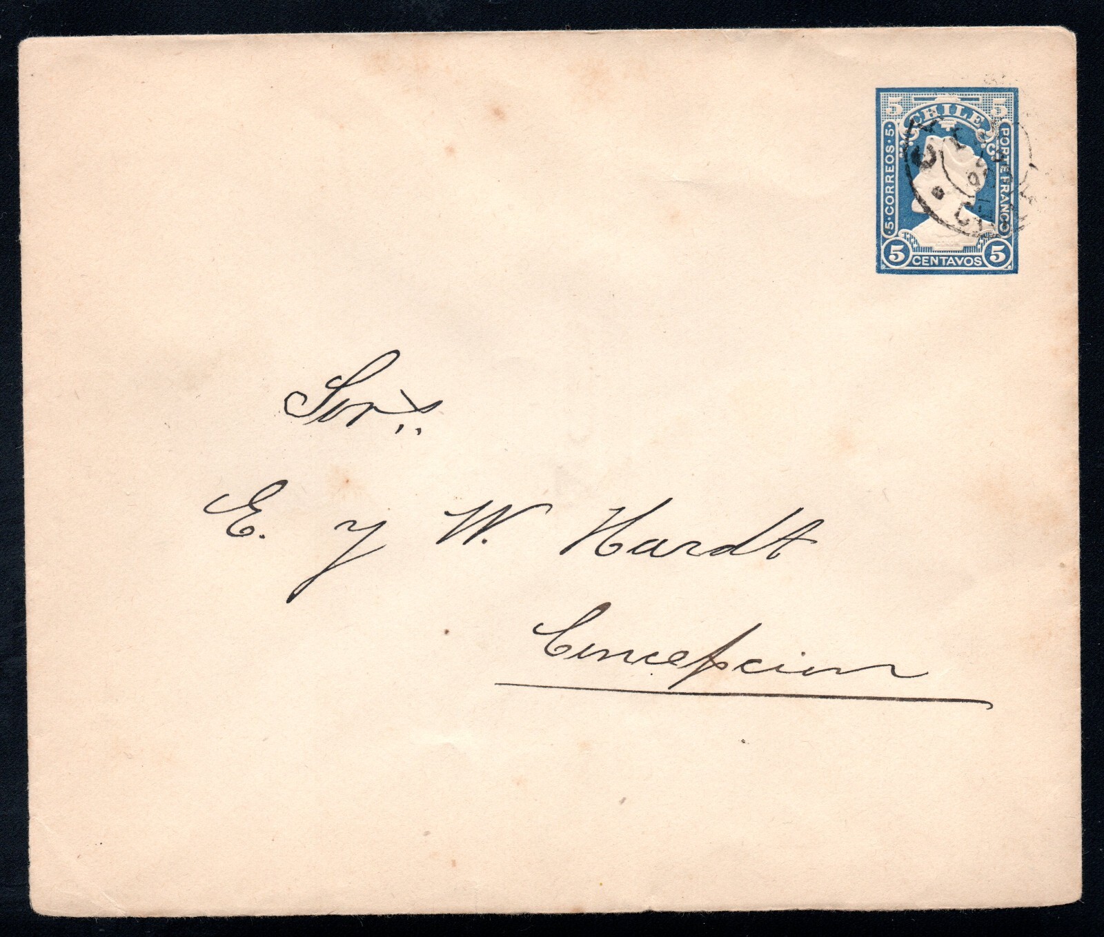 CHILE,  SOBRE, COLON IMPRESO,  CIRCULADA DENTRO DE CONCEPCION  (SO-113)