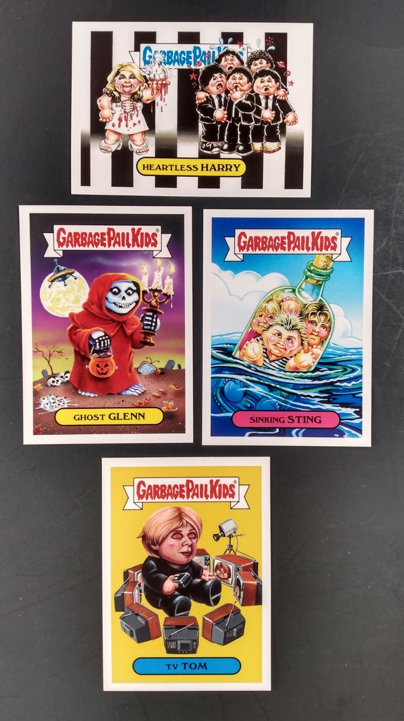 4 Garbage Pail Kids New Wave & Punk Stickers Topps 2017 #'s 4b, 6a, 9b, 2a Mint