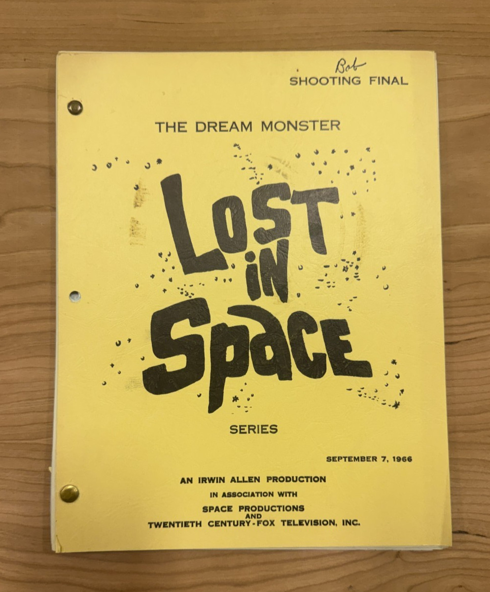 Lost in Space Bob May "The Dream Monster" Sci Fi TV Show Script Irwin Allen
