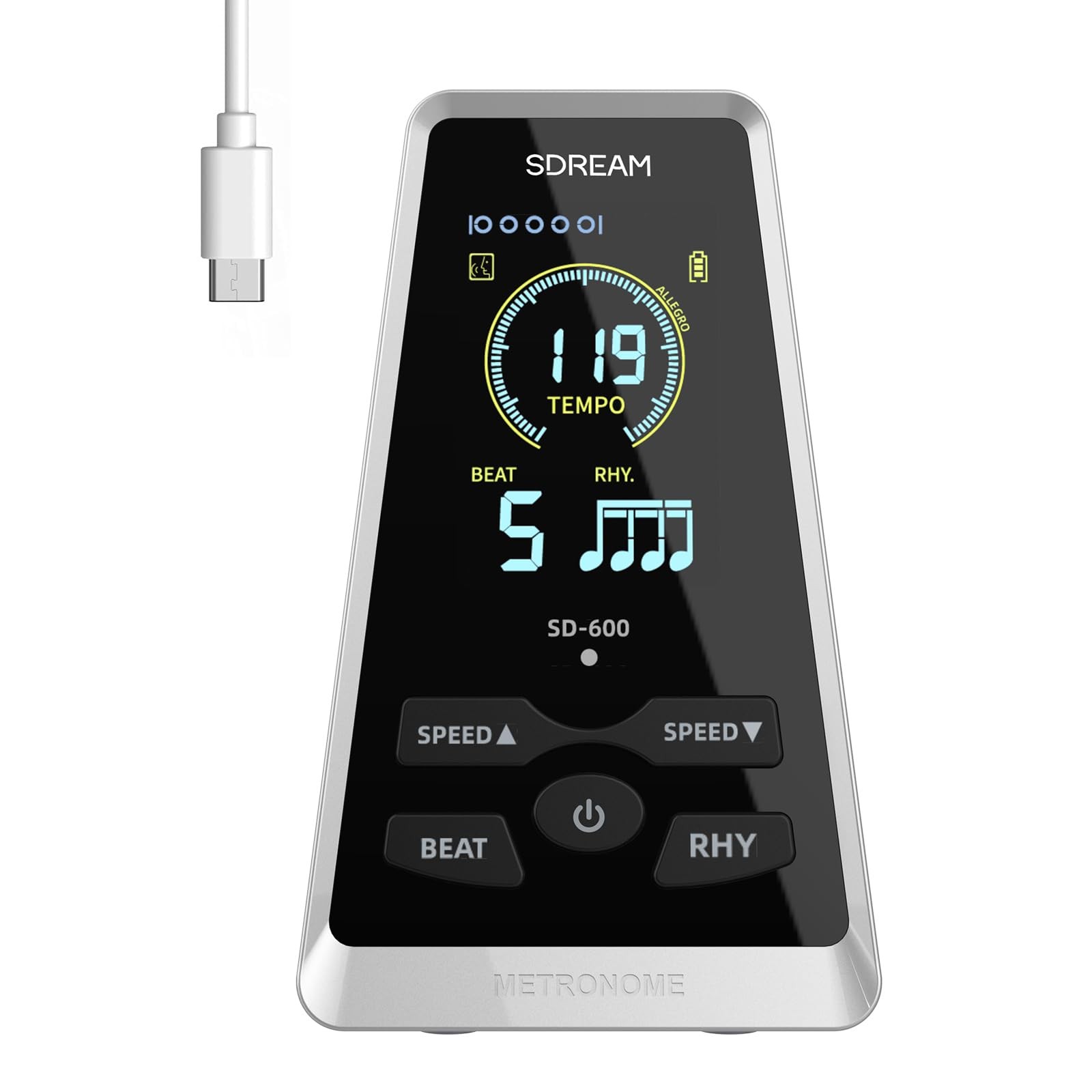 Digital LCD Display Metronome For Piano Guitar Drums Violin Ukulele Practice