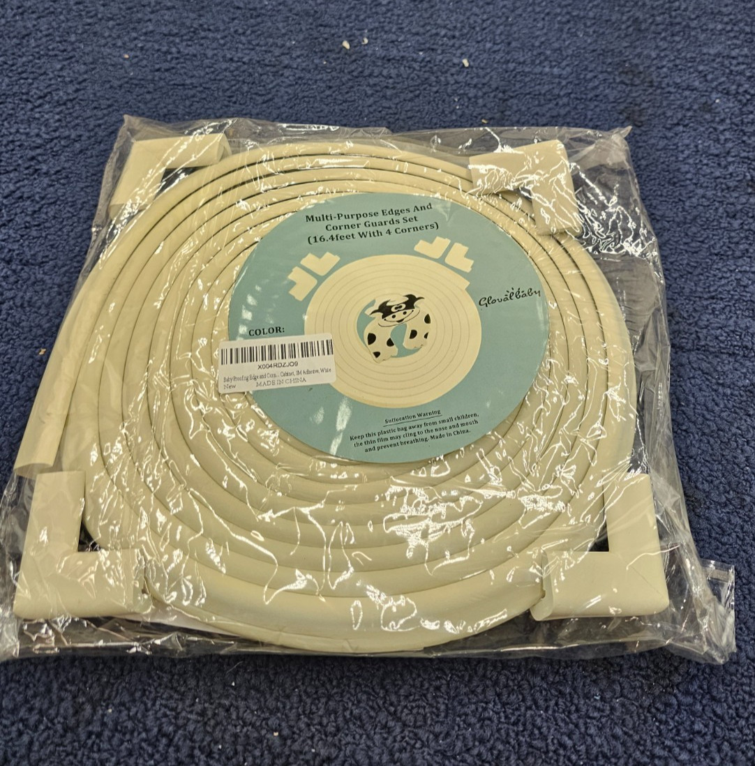 (QTY 3) Multi-Purpose Edges & Corner Guards 16.4 Feet With 4 Corners Color White