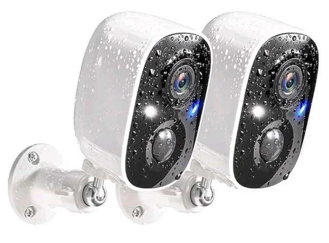2 GMK Security Cameras Wireless Outdoor 2K Color Night Vision AI Motion Detect