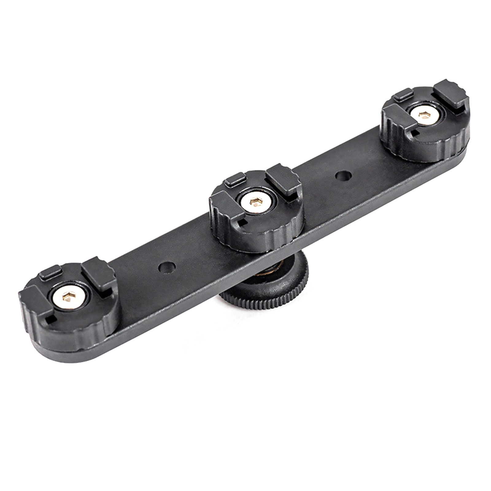 3 in 1 Aluminum Camera Triple Hot Shoe Mount Adapter Bracket Holder Support G