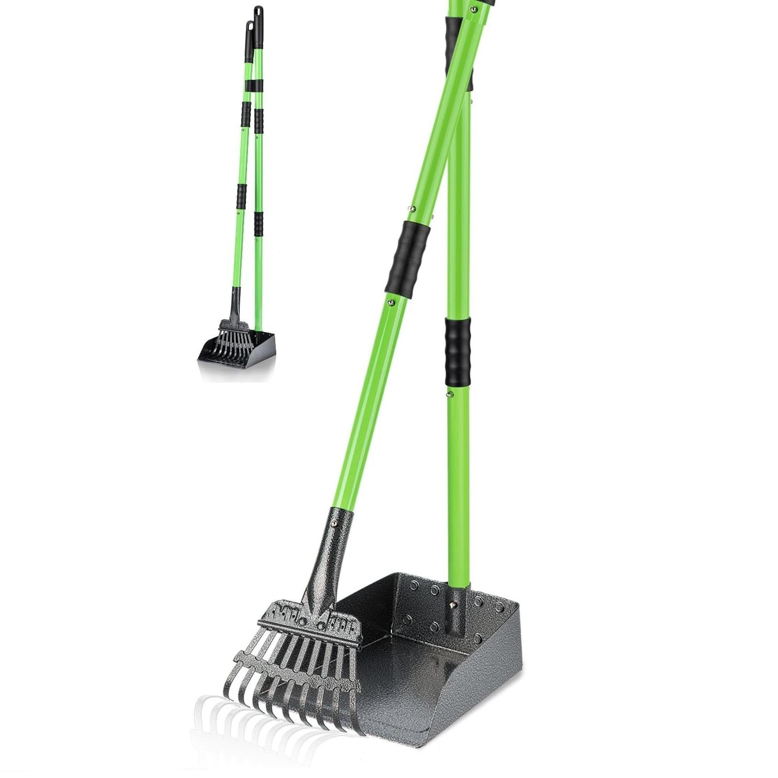 MXF Dog Pooer Scooper Set, 2 in 1 Pet Poop Scooper with Long Handle Dog Poop ...