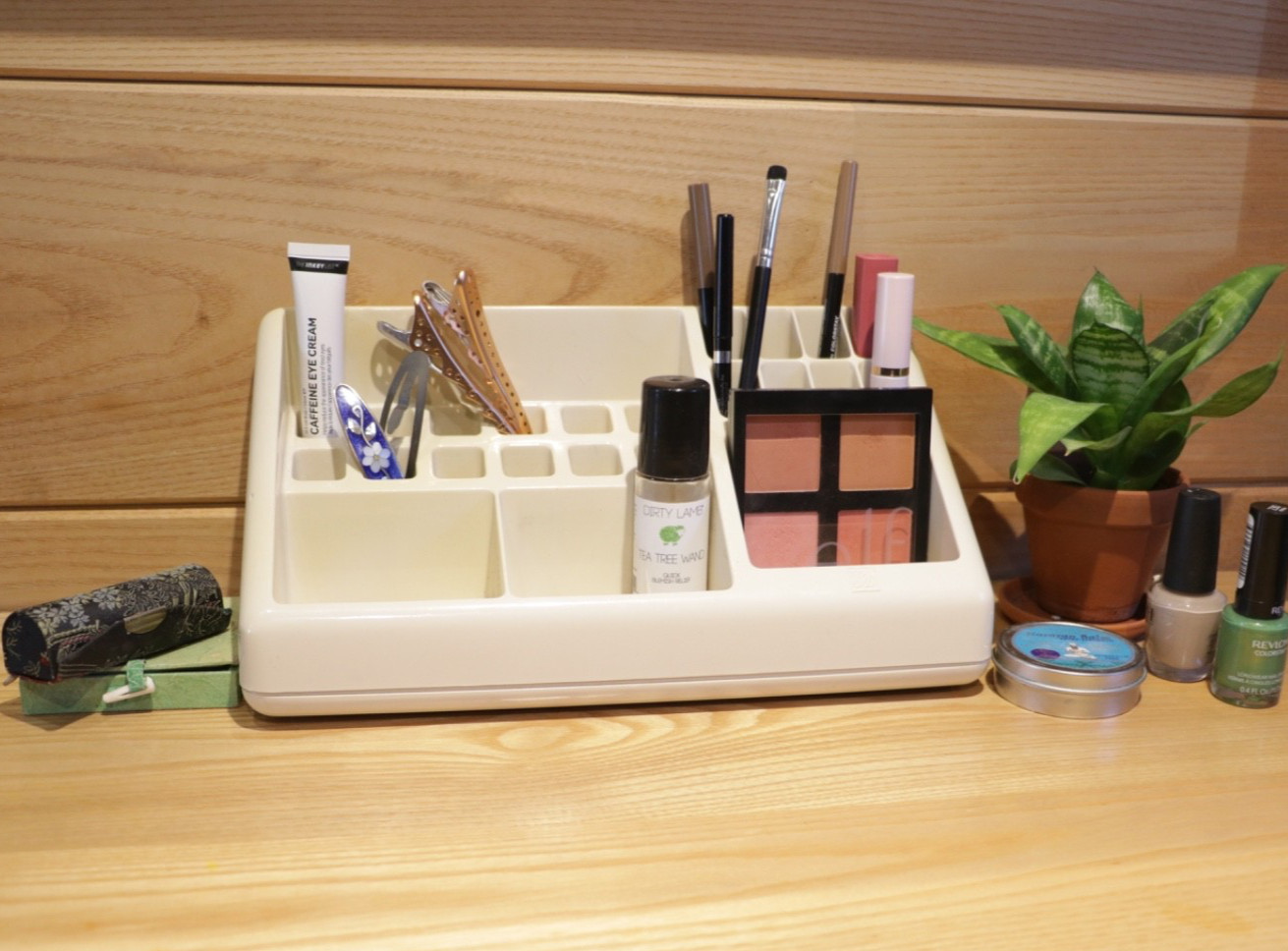 Vintage 70s Burtch Barone cosmetics makeup organizer caddy